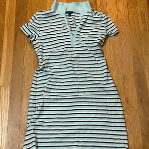 Striped Tennis Dress with Collar